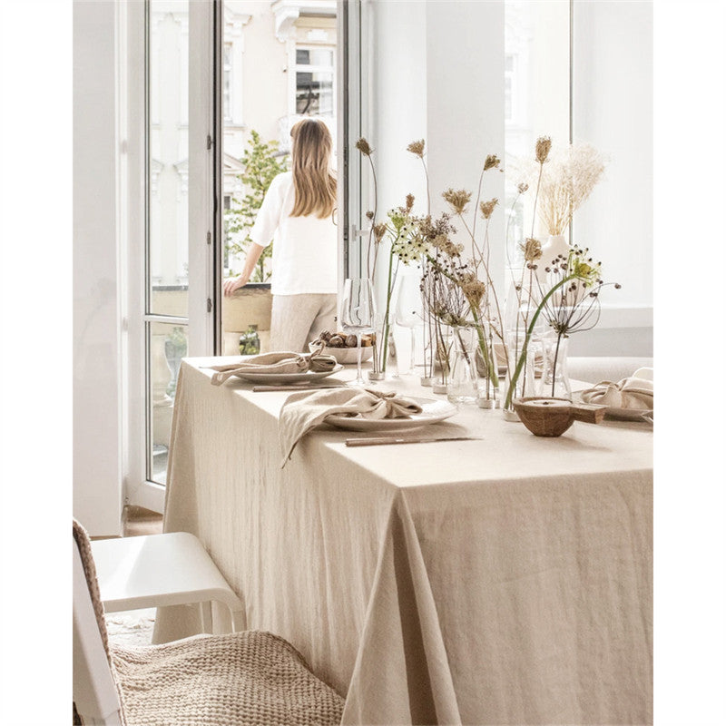 nexlinen | 100% Pure Linen Tablecloth - Natural Linen