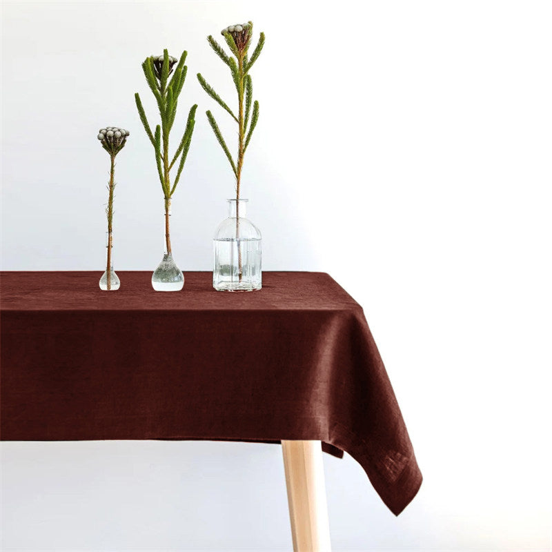 nexlinen | Solid Linen Tablecloth – Rectangular Nordic Minimalist - Duck Egg