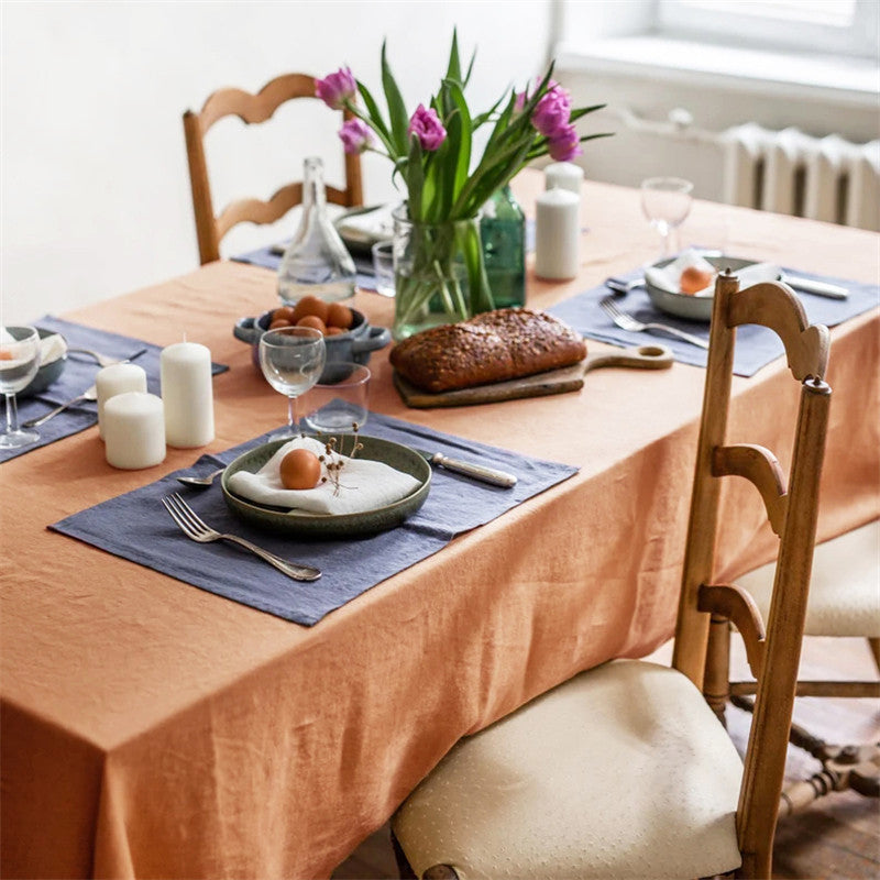 nexlinen | 100% Pure Linen Tablecloth - Deep German Gray
