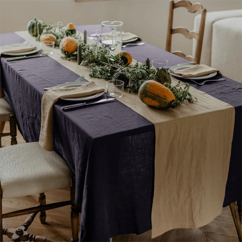 nexlinen | 100% Pure Linen Tablecloth - Deep German Gray