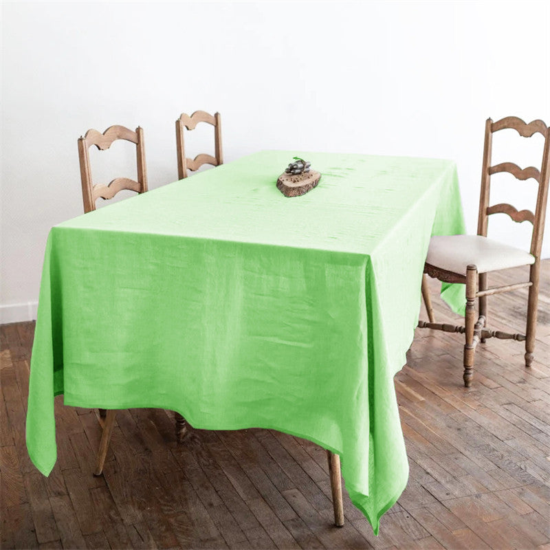 nexlinen | Solid Linen Tablecloth – Rectangular Nordic Minimalist - Duck Egg