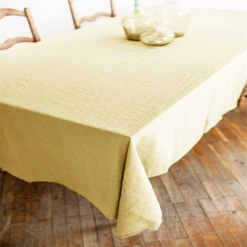 nexlinen | Solid Linen Tablecloth – Rectangular Nordic Minimalist - Duck Egg
