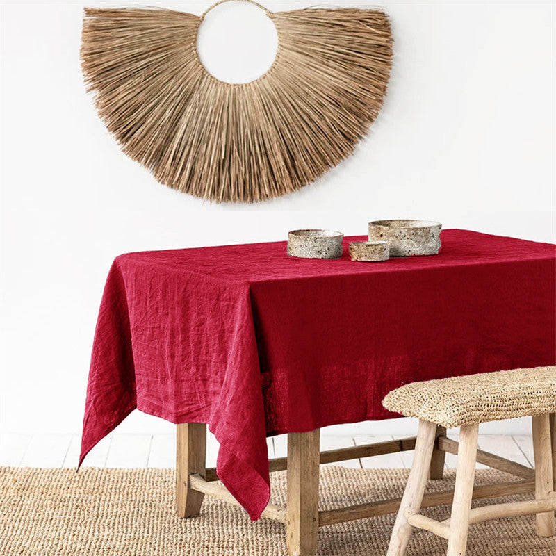 nexlinen | 100% Pure Linen Tablecloth - Mustard