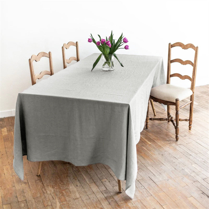 nexlinen | Solid Linen Tablecloth – Rectangular Nordic Minimalist - Duck Egg