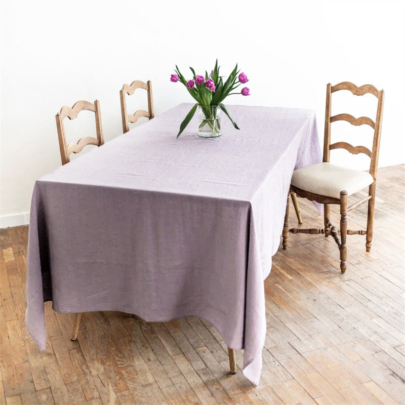 nexlinen | Solid Linen Tablecloth – Rectangular Nordic Minimalist - Duck Egg