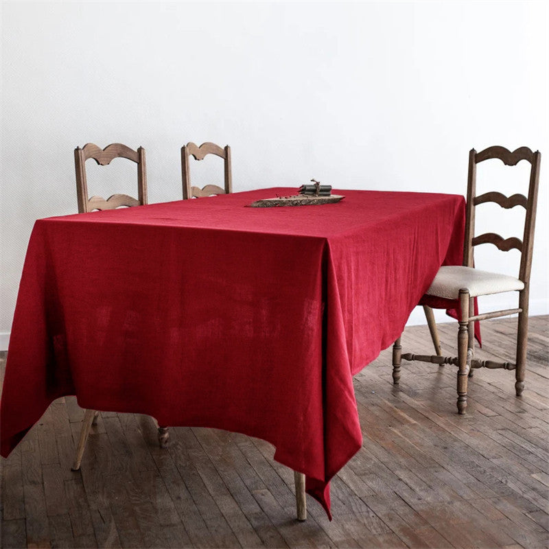nexlinen | Solid Linen Tablecloth – Rectangular Nordic Minimalist - Duck Egg